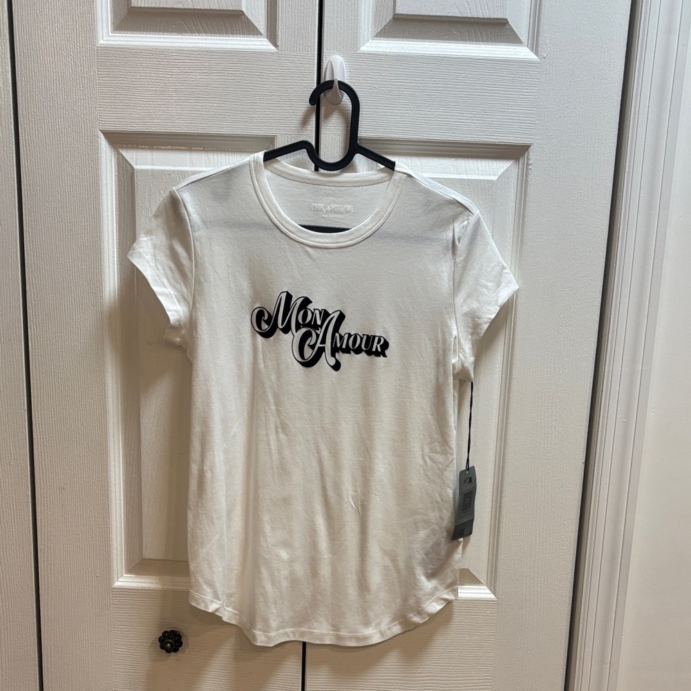 Zadig & Voltaire White 'Mon Amour' Women’s T-Shirt
